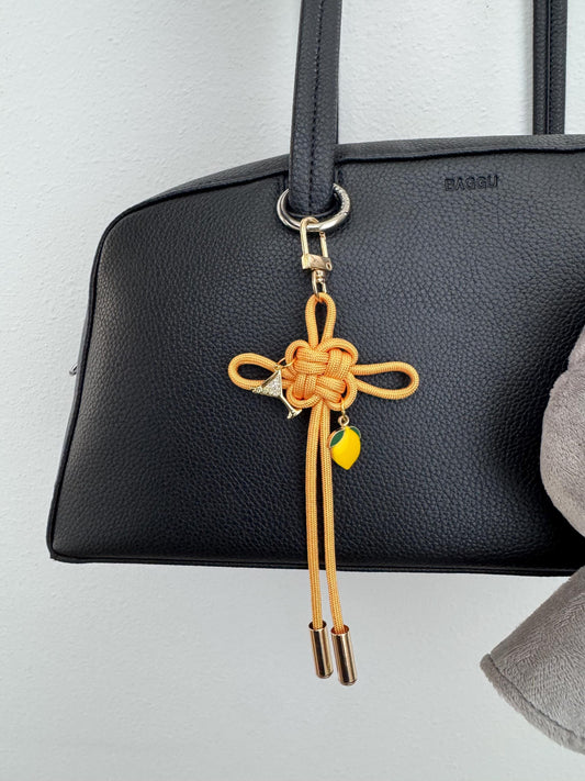 Ateez Lemon Drop Lucky Knot Keychain