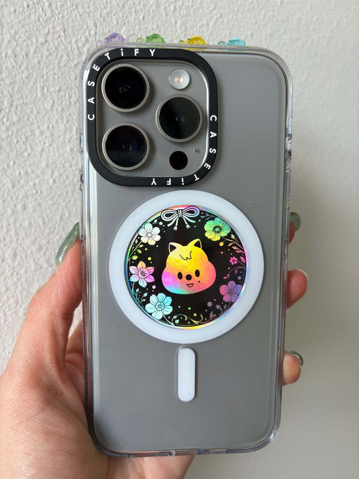 Individual Stray Kids Holographic SKZOO floral 2" sticker
