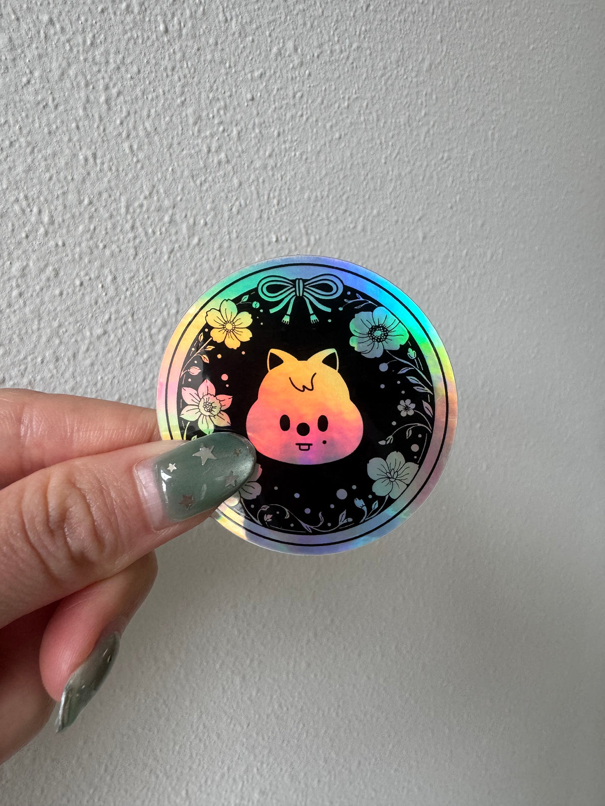Individual Stray Kids Holographic SKZOO floral 2" sticker