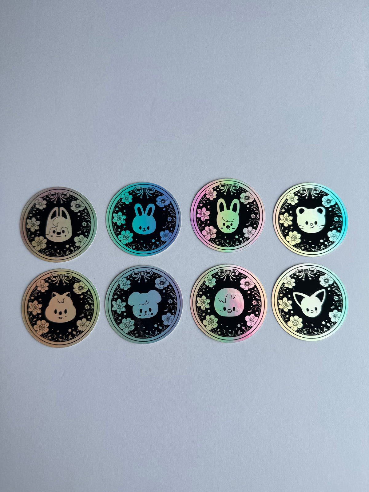 Individual Stray Kids Holographic SKZOO floral 2" sticker
